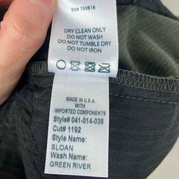 Trave Sloan Bootcut Corduroy Pants Green River Size 28 Nordstrom Stretch Cords - Picture 7 of 10